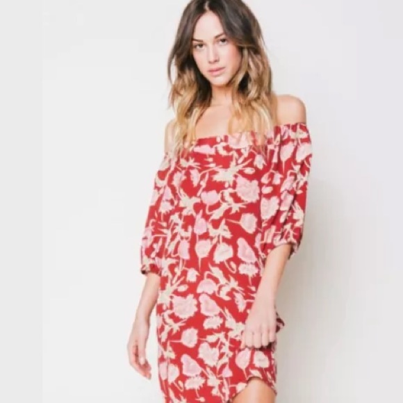 Flynn Skye Off Shoulder Mini Dress Hampton - Picture 2 of 8