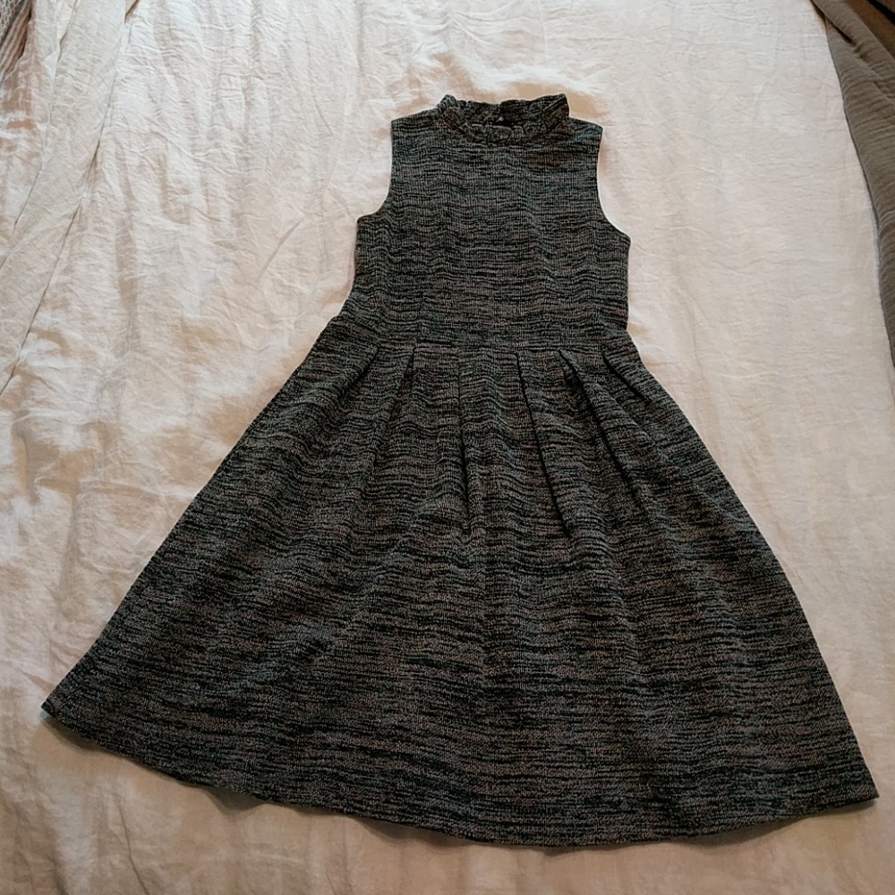 Stretchy tweed A-line dress