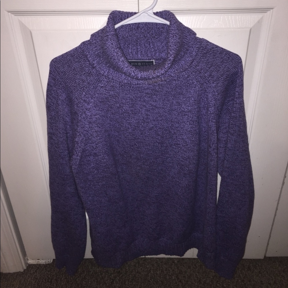 Karen Scott Purple Turtleneck Sweater