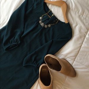 Forest green H&M shift dress