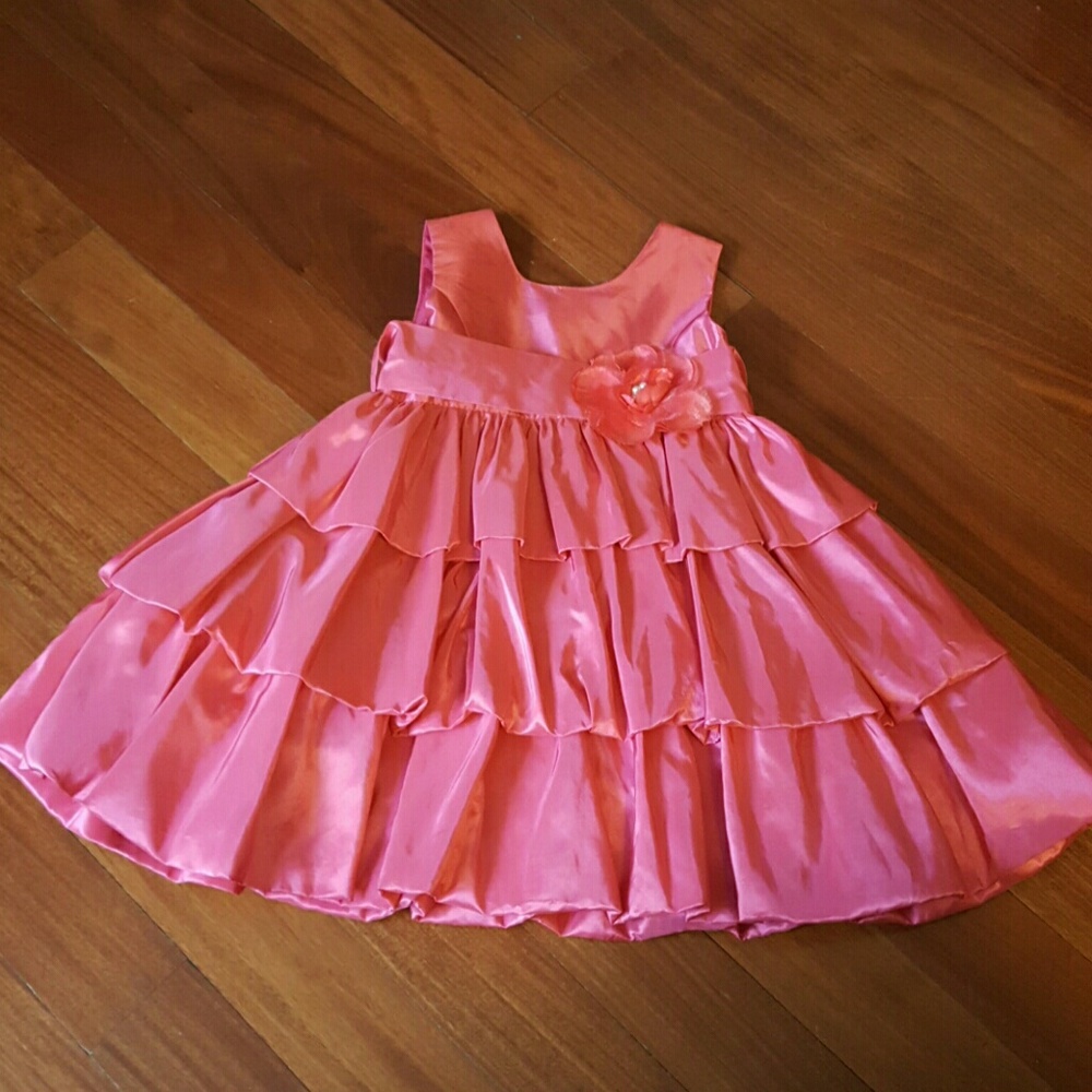 SUGAR PLUM PINK TIERED PARTY DRESS TODDLER 3T