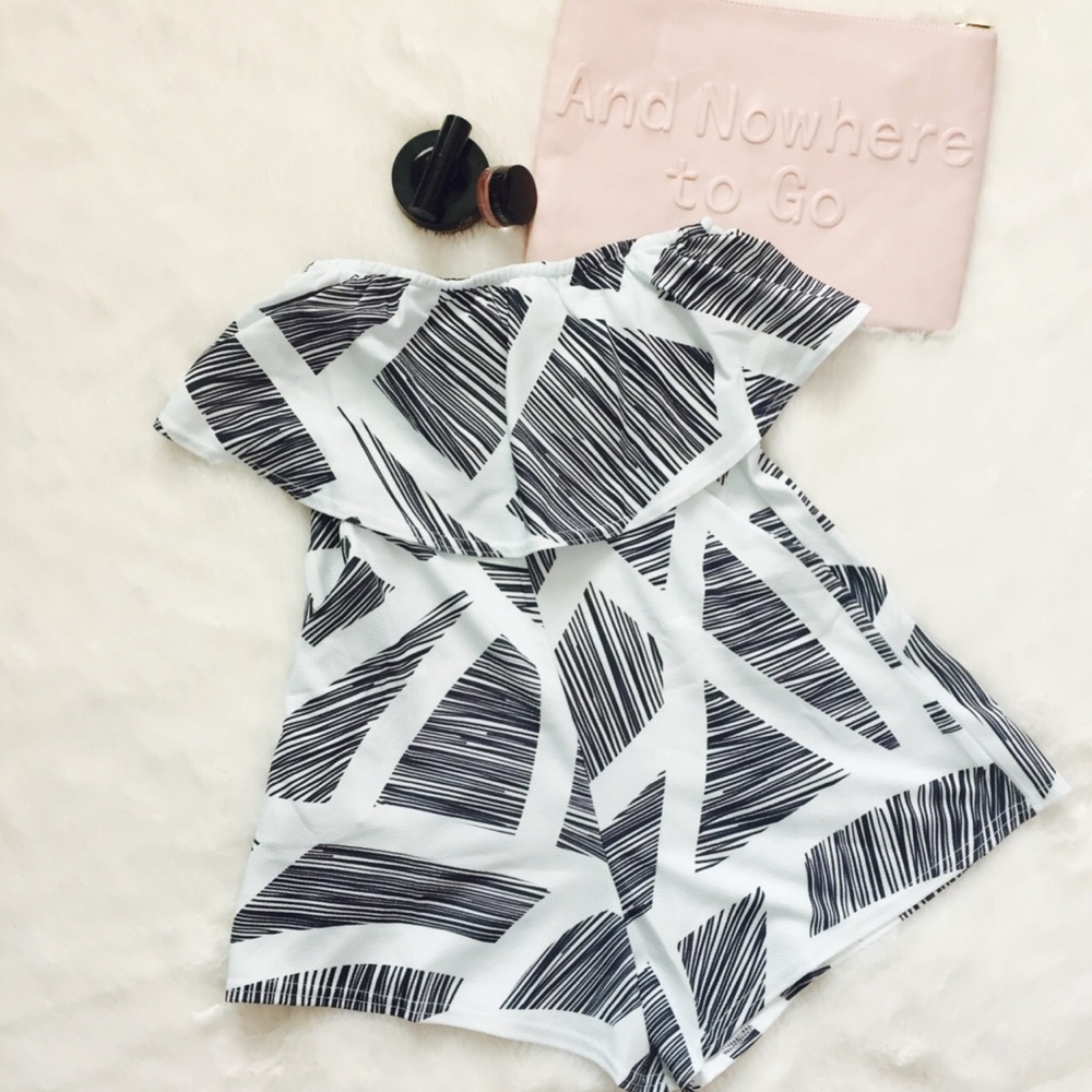 Zebra Print Romper - Picture 2 of 7