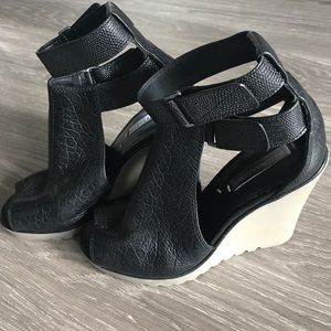 BCBGMaxAzria Leather/Rubber Wedges