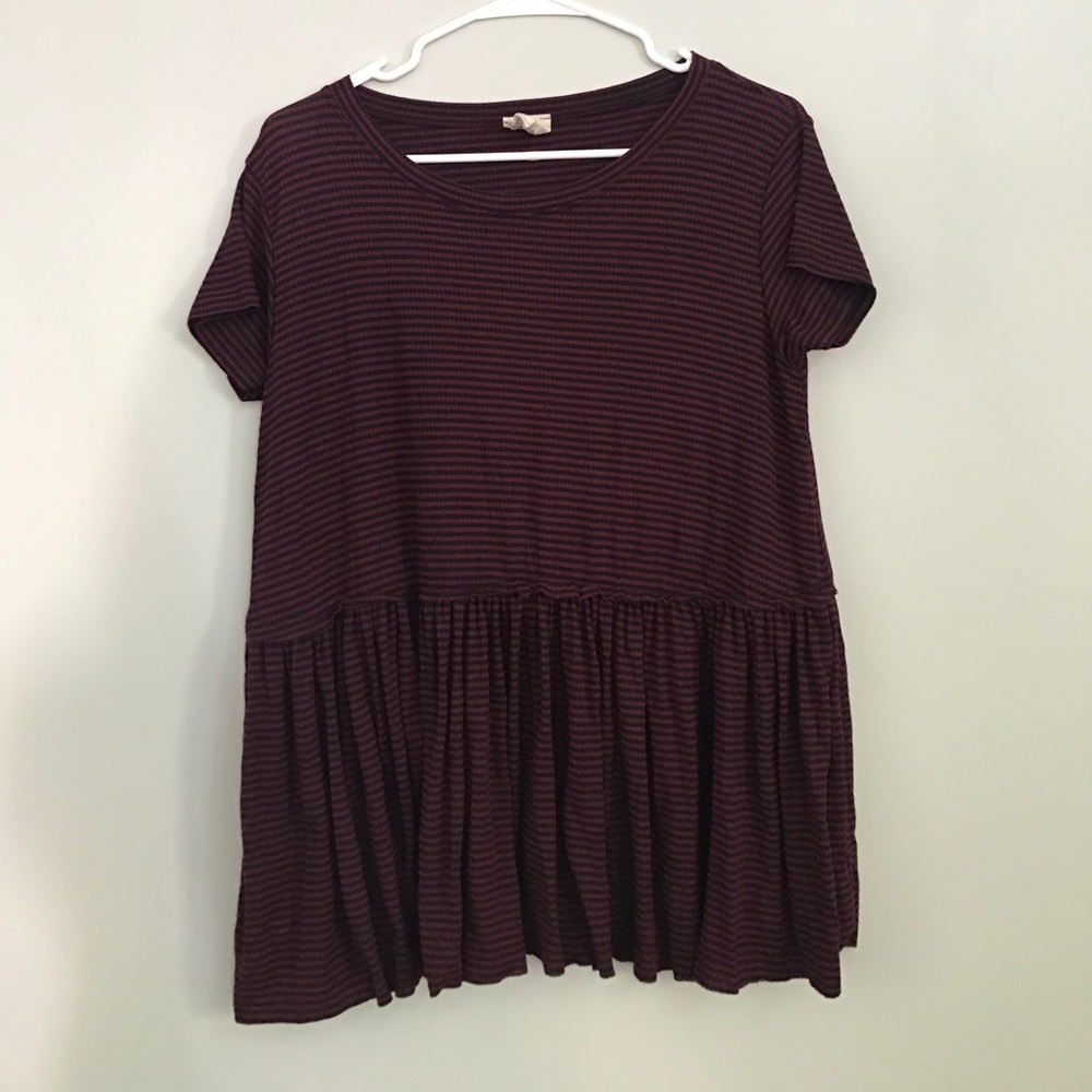 Striped peplum