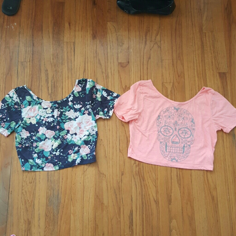 Pair of "matching" crop tops