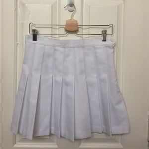 White American Apparel tennis skirt