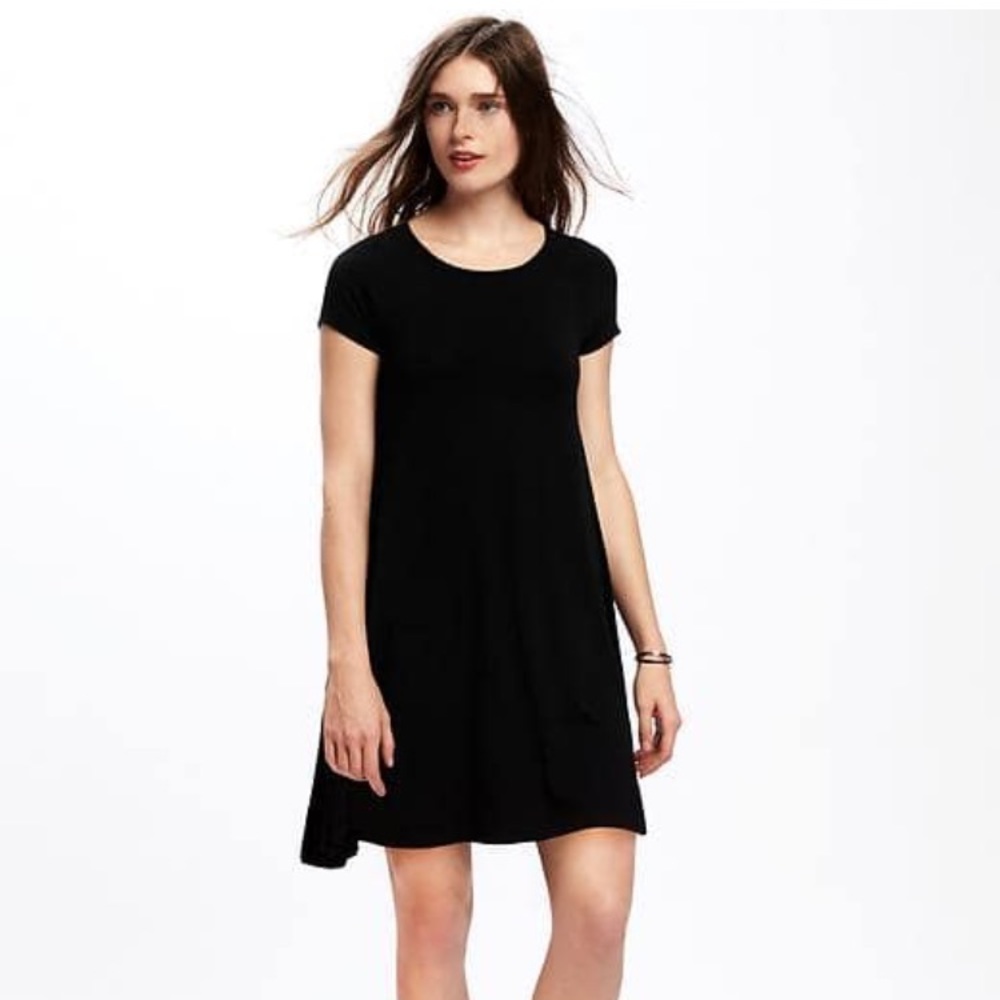 Old Navy Jersey Swing Black Dress