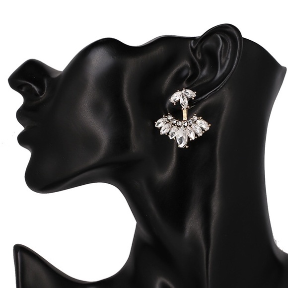 Crystal Fan Earrings - Picture 3 of 3