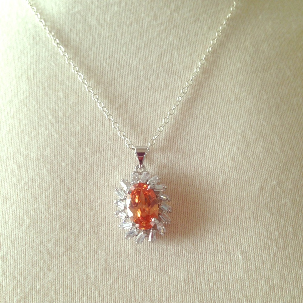 New Orange Crystal Necklace