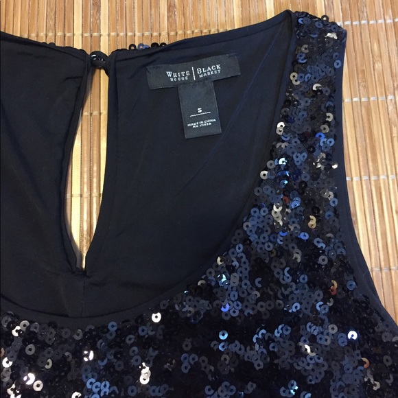 Black Sequin Mini Dress by WHBM - Picture 2 of 2