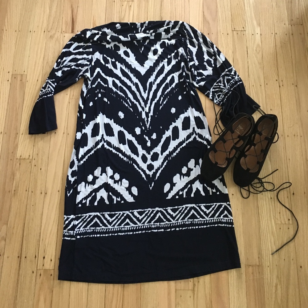 Print shift dress