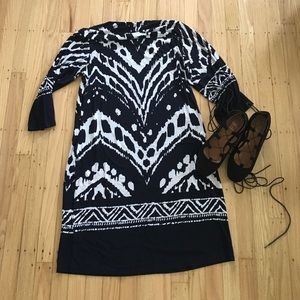 Print shift dress