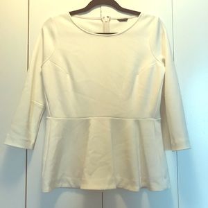 Ann Taylor Crepe Knit Peplum Top