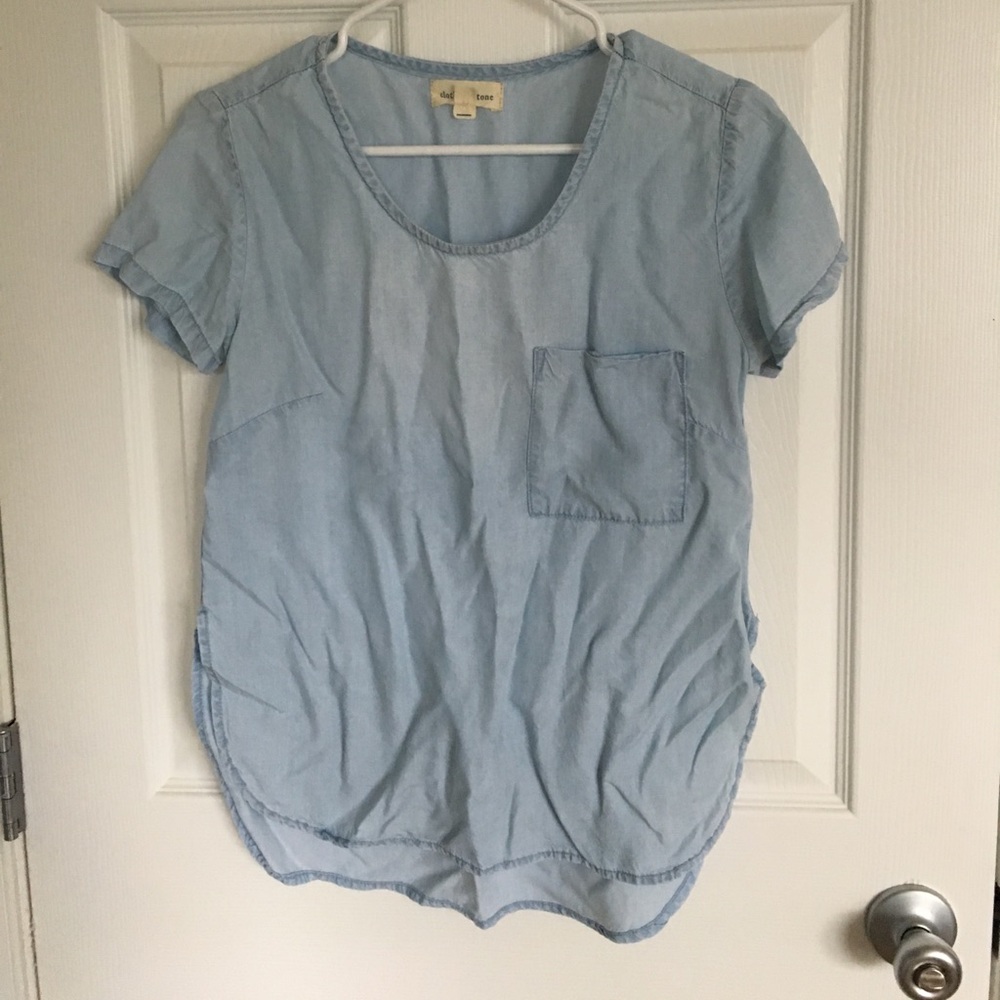 Anthropologie Cloth & Stone Chambray Top size XS
