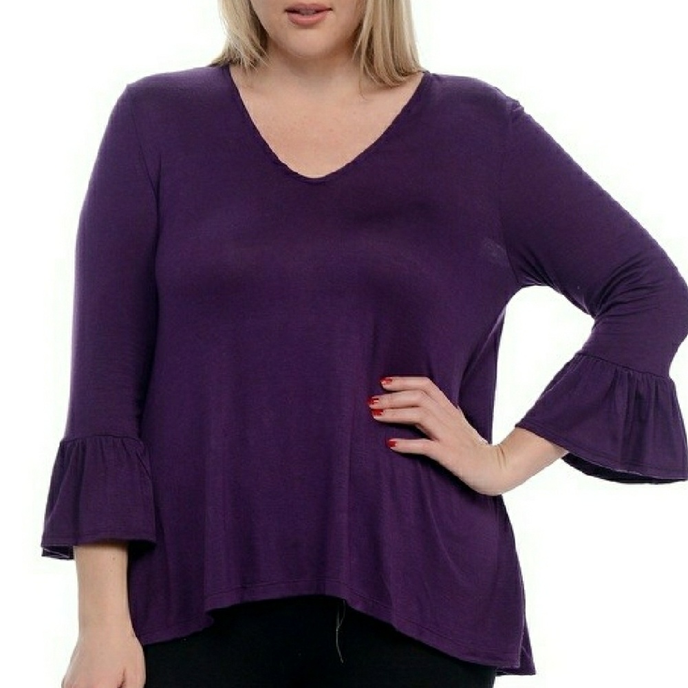 Bellino light weight, trumpet sleeve top