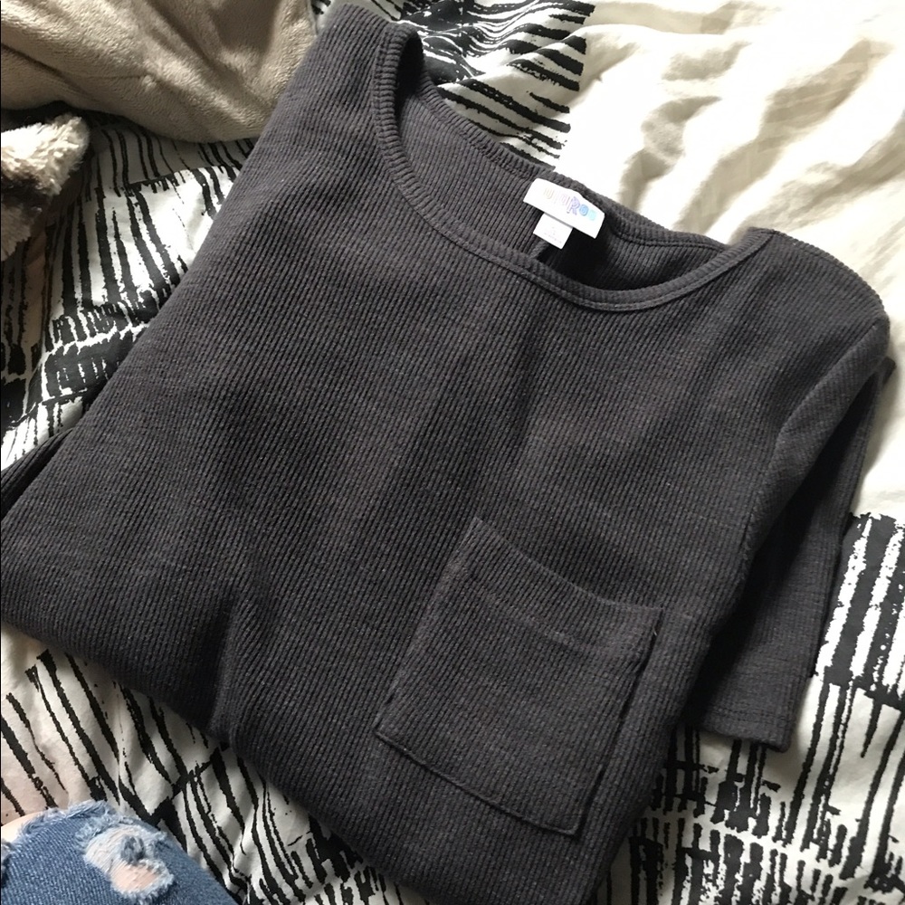 LuLaRoe Carly - Small - Charcoal grey ribbed