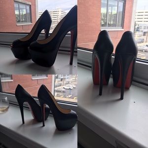christian louboutin peep toe pumps with out box
