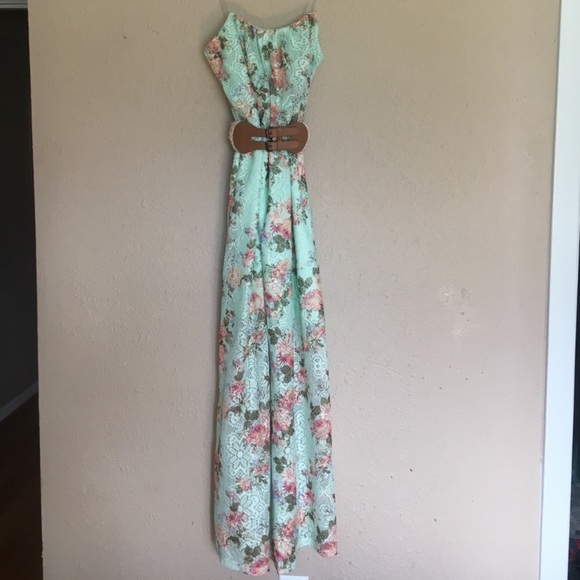 Xhilaration Dresses & Skirts - Strapless floral maxi dress
