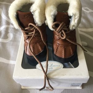 Polo Ralph Lauren Leather and Shearling Boots