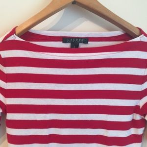 Red Stripped Top.