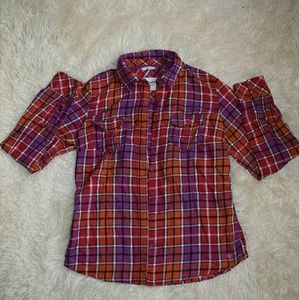 Pink Plaid Long Sleeve Shirt