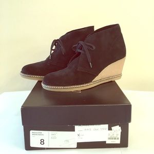 Macalister Wedge Boots in black suede