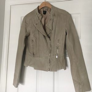 Express Tan Leather Jacket
