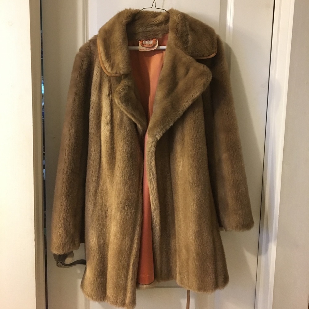 1970's Vintage faux fur coat from England