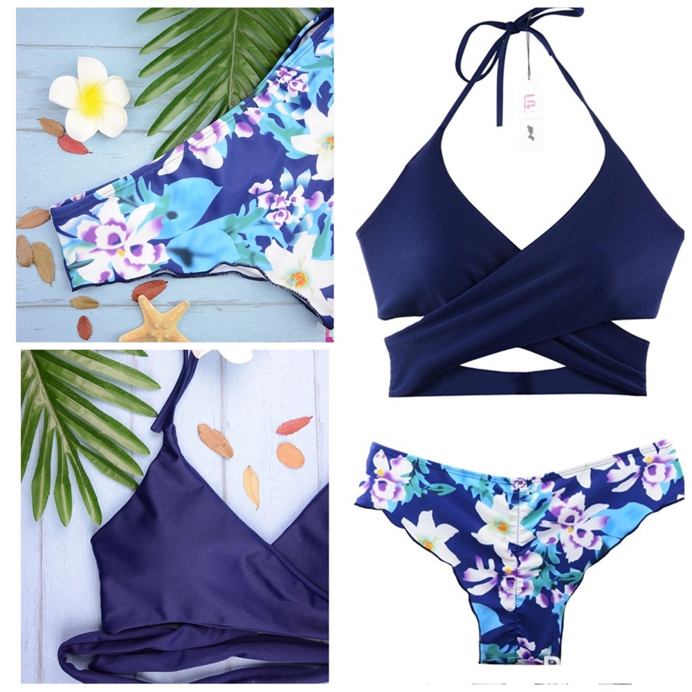 Sm&Med Left🚨Floral Scrunch Bottoms Bikini - Picture 2 of 5