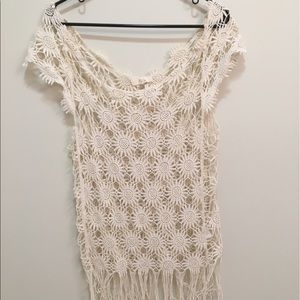 Knitted Off-shoulder Festival Tank