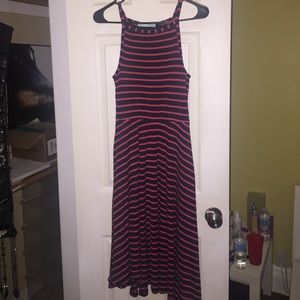 Navy/ Red Stripe Dress