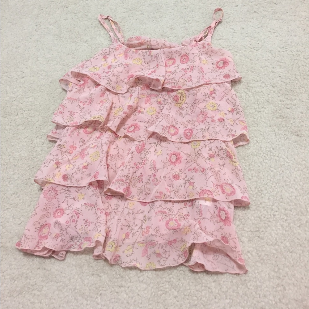 Floral Ruffled Tank Top