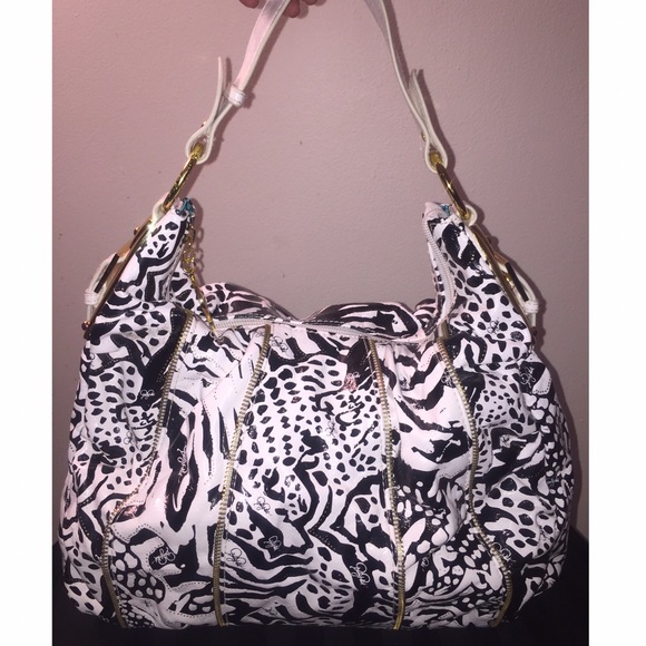 Black/White Print Handbag - Picture 1 of 5