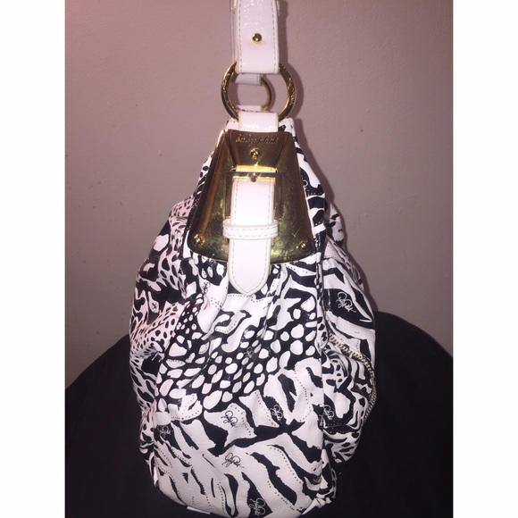 Black/White Print Handbag - Picture 2 of 5