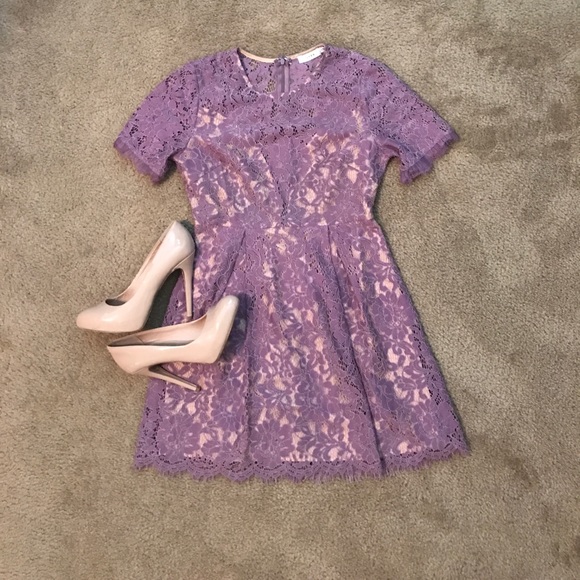 All lace plunging neckline dress - Picture 1 of 4
