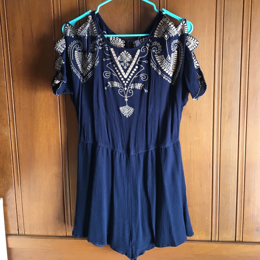 Francesca's navy blue romper!