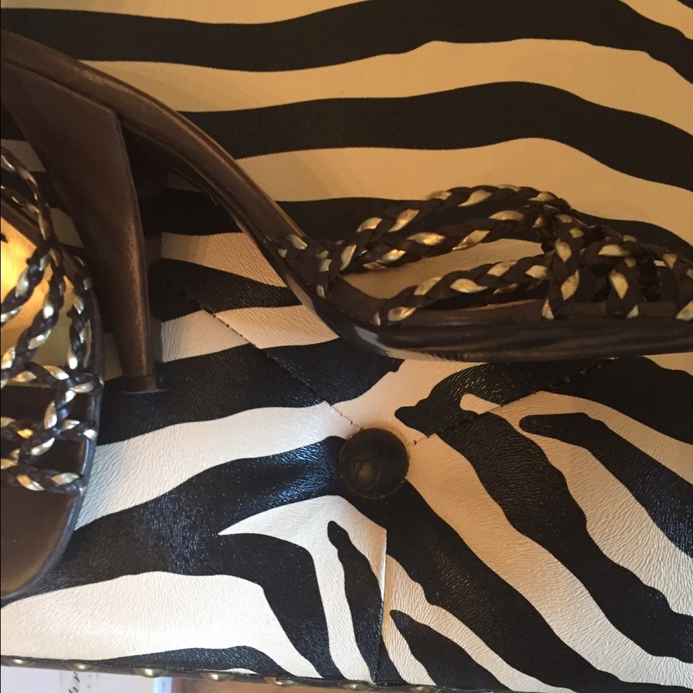 BCBG sandals with 4.5 inch heel