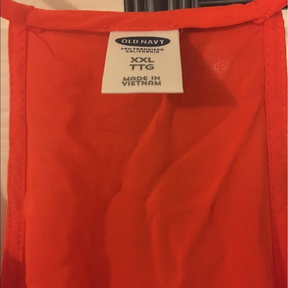 Flowy orange summer top - Picture 2 of 2