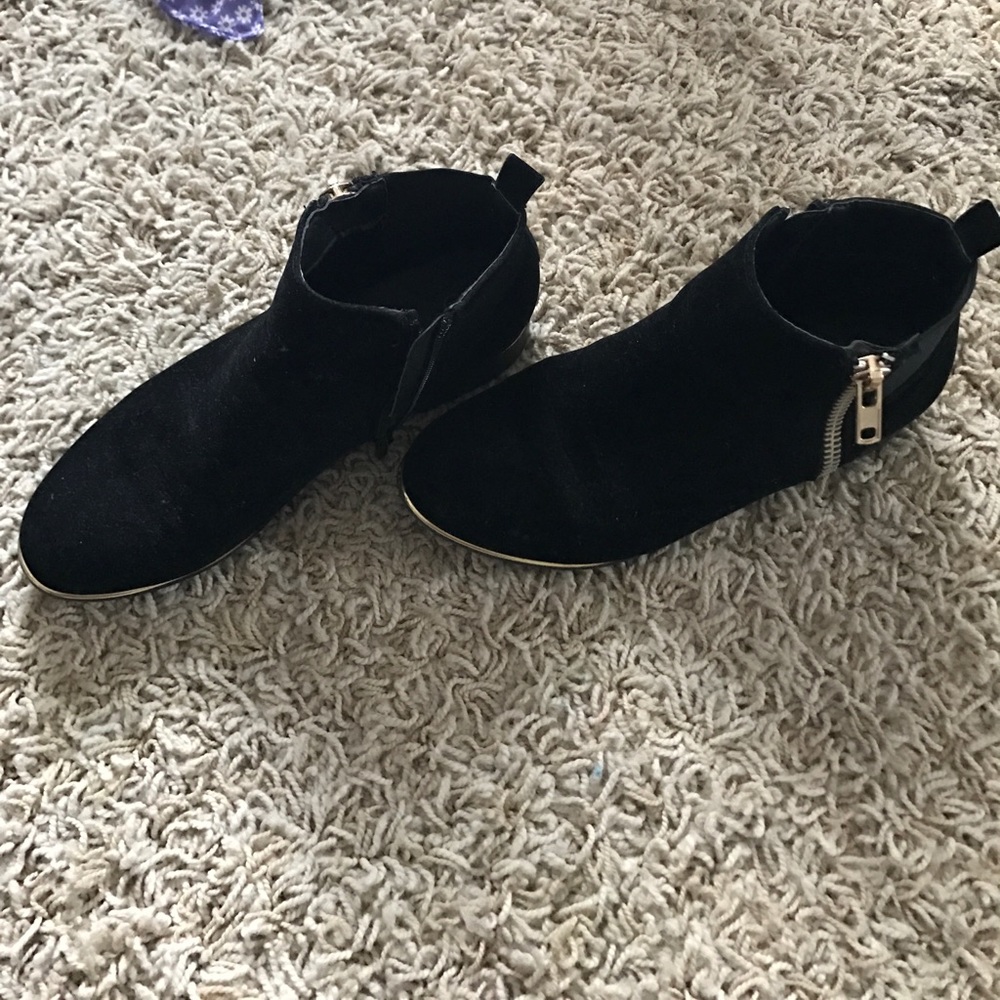 Public Desire Suede Gold Trimmed Ankle Boots