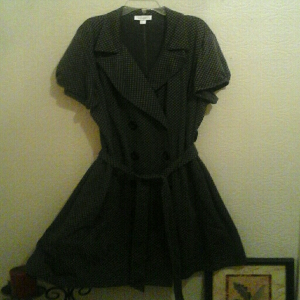 Dress, Dress Barn, Black/gray, 22
