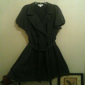 Dress, Dress Barn, Black/gray, 22