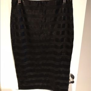 Black sequin pencil skirt