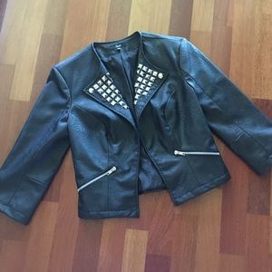 Price cut✂️ NWT Studded Black leather jacket