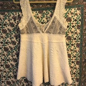 FREE PEOPLE peplum with lace