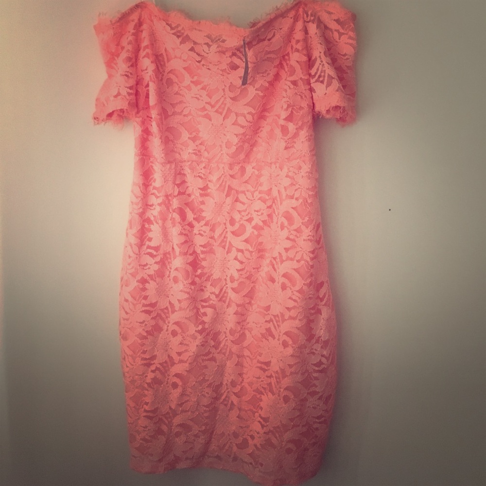 NWT XL peach lace dress