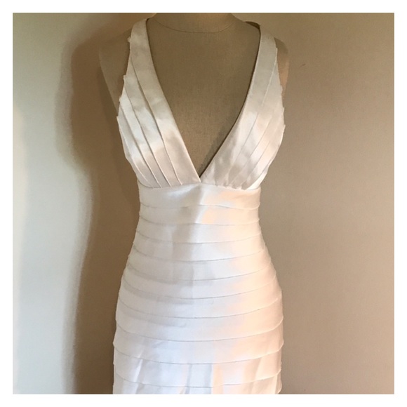 BCBG Dresses & Skirts - Firm🌹BCBG cream satin dress 2