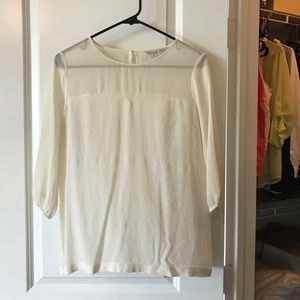 French Connection cream silk top