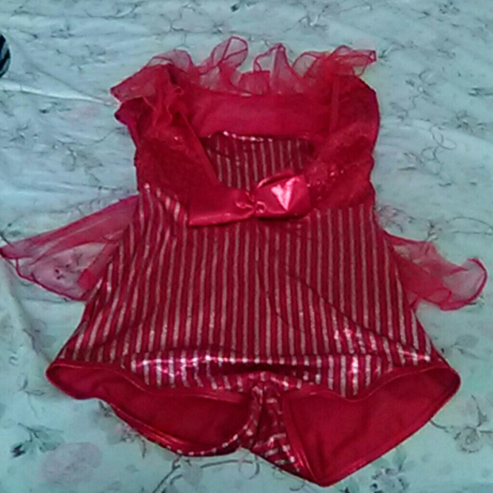 Red sequin glitter Halloween costume With bow