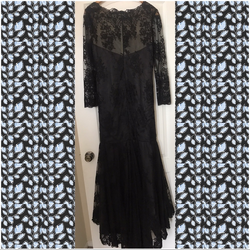 A black evening long dress