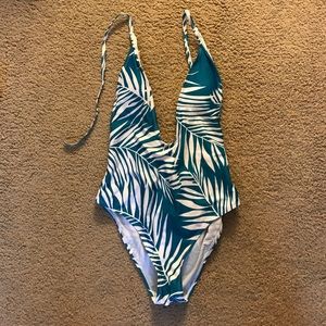Halter one piece bathing suit